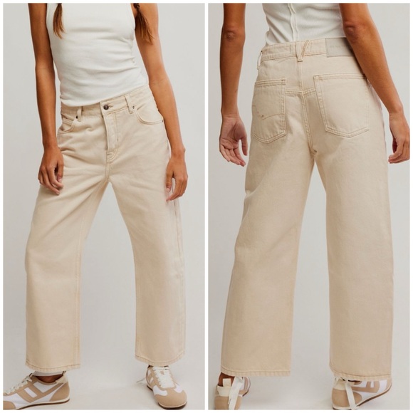 Free People Denim - NWOT Free People We The Free Deep Trance Dropped Boyfriend Jeans casual khaki 25